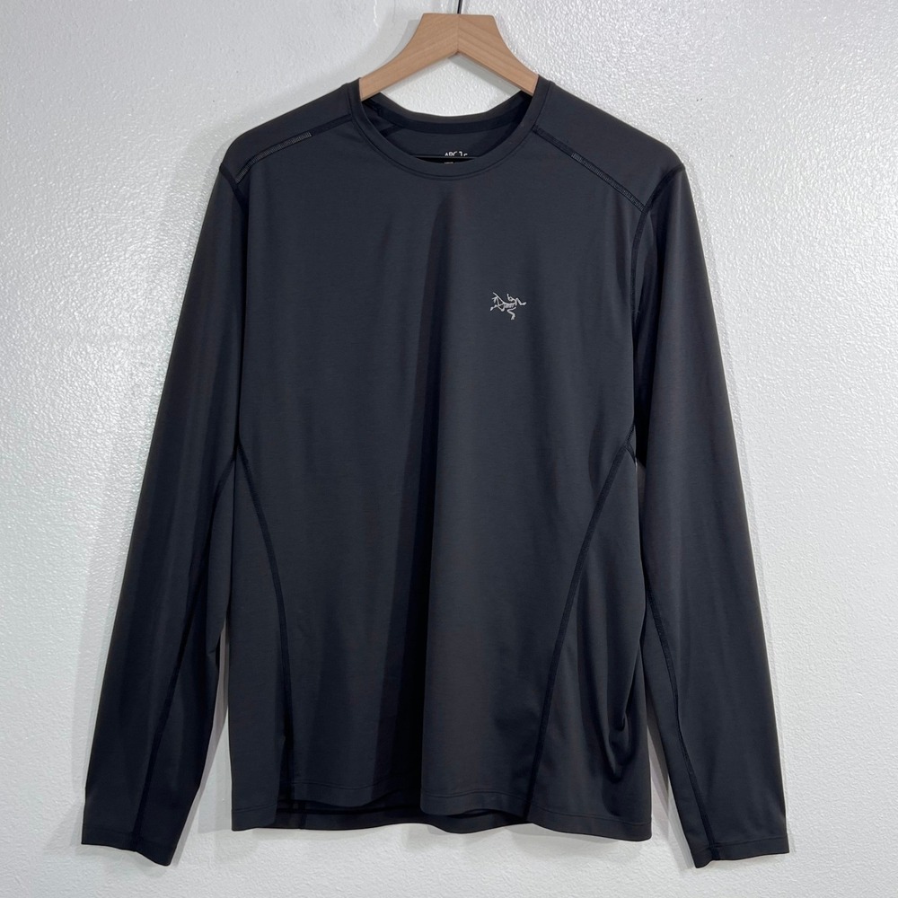 Arc'teryx Motus SL Crew LS Men's Large Black Long Sleeve Performance Shirt